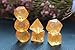 DND Polyhedral Dice Set RPG Dice Compatible Dungeons and Dragons Pathfinder,D&D,MTG,Table Game,Role Playing Game Dice Orange Transparent Dice with Color Changing Glitter