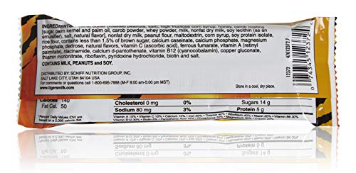 Tiger's Milk Peanut Butter & Honey Protein Nutrition Bar, Energy-Packed Snack, Zero Trans Fats, Fortified with Vitamins & Minerals, 1.23oz (Pack of 24) - Thumbnail 2