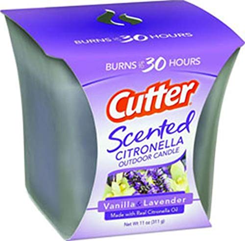 Cutter Scented Citronella Outdoor Candle, Vanilla & Lavender, 11-Ounce