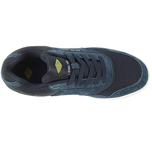 Safety Toe Athletic Shoes - Skater Style, Safety Toe Shoe Sneakers - Steel Toe Plus Slip Resistant and Electrical Hazard Resistant - Blue - Size (10)