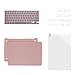 Applefuns A1466/A1369 Models of MacBook Air 13 Inch Case Keyboard Cover Skin Screen Protector Dust Plug 4in1 Laptop Accessory Kit - Rose Quartz