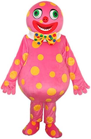 MascotShows Spotted Clown Mascot Costume Halloween Party Dress