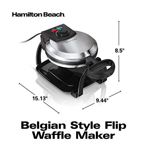 Hamilton Beach Flip Belgian Waffle Maker with Browning Control, Non