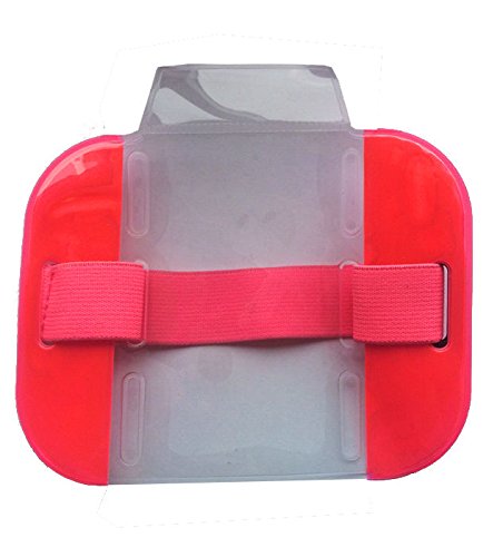 High Visability Security Arm Band Id Holder- Choice of Colors - By Pac Supplies USA (HI VIZ BLACK) - Thumbnail 3