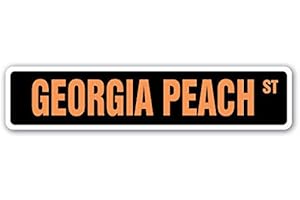 Cortan360 Georgia Peach Street Sign Georgia Lady Girl Southern South| Indoor/Outdoor | 8" Sticker Decal