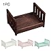 Newborn Props Photography Bed Baby Photo Small Wooden Posing Baby Photography Props Bed Baby Photo Studio Props for Photo Home Accessories (Coffee)