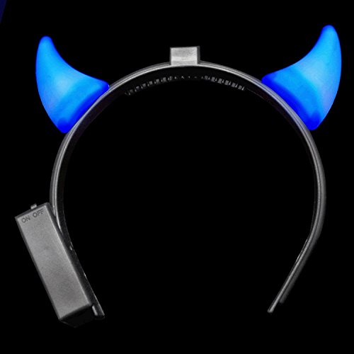 Duke Blue Devil Halloween Costumes - blinkee Light Up Devil Horns Blue