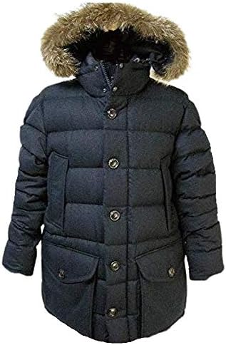 モンクレール Moncler Rethelレセル リゼル メンズ ファー付きウールダウンコート ファーダウンジャケット サイズ6