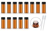 50Pack Set 1ML 2ML 3ML 5ML Amber Glass Bottle with