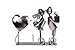 Clever Creations Metal Wine Bottle Holder, Vintage Figurine Wine Rack Décor for Tables, Shelves and Countertops, Couple Kissing