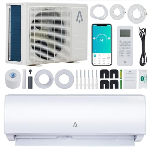 Mini Split Air Conditioners, 9,000 BTU AC Heating System, Heat Pump Ductless Mi…