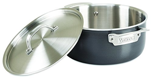 Viking 5-Ply Hard Stainless Dutch Oven with Hard Anodized Exterior, 5 Quart