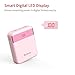 Yoobao Portable Charger 10000mAh Power Bank Compact External Battery Pack 2 Input & 2 Output LED Display Powerbank Compatible with iPhone Xs/Xr/X/8, iPad, Samsung, Google, Oneplus and More - Pink