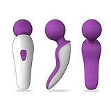 S-Hande Waterproof Wireless Extreme Power Wand Massager Handheld Mini 7X Multi-Speed (Purple)