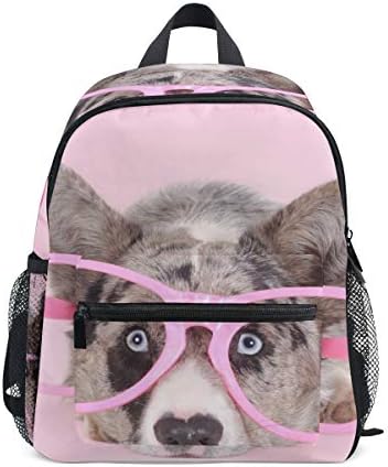 Welsh Corgi Dog Pink Toddler Backpack School Bag Multi Cute BookBags for School Boys and Girls Kid Bags Children Travel Daypack 3-8 Years Old Preschool