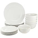 AmazonBasics 18-Piece Dinnerware Set, Service for 6