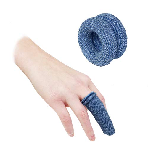 TOOLSTAR 10PCS Finger Bandage, First Aid Tublar Bandage Finger Bobs Cots Buddies Dressings 15x600mm for Use Beneath A Finger Cot (Pack of 10 Blue Colour)