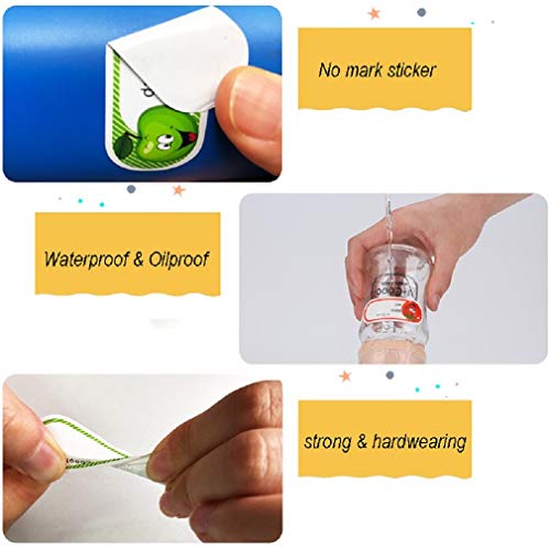 400pcs Baby Bottle Labels Waterproof Name and Date Label for Daycare or Kitchen, Self-Laminating and Removable Labels Sticker for Bottle, Jar, Sippy, Cup and Breastmilk Storage Bags