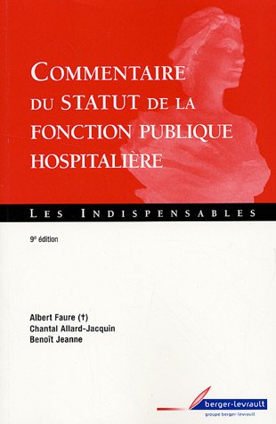 Commentaire du statut de la fonction publique hospitalière