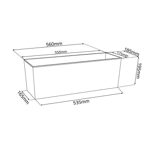 Lamela Blumenkasten Balkonkasten Rattan Optik inkl. Einsatz Mokka Kunststoff L 56 cm Begonia – Bild 3