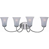 Maxim Logan-4 Light Modern Bath Vanity in Modern style-28 Inches Wide by 8.5 inches high-Satin Nickel Finish