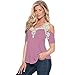 HOT SALE Goddessvan Women Summer V Neck Lace Top Short Sleeve Blouse Ladies Casual Tops T-Shirt