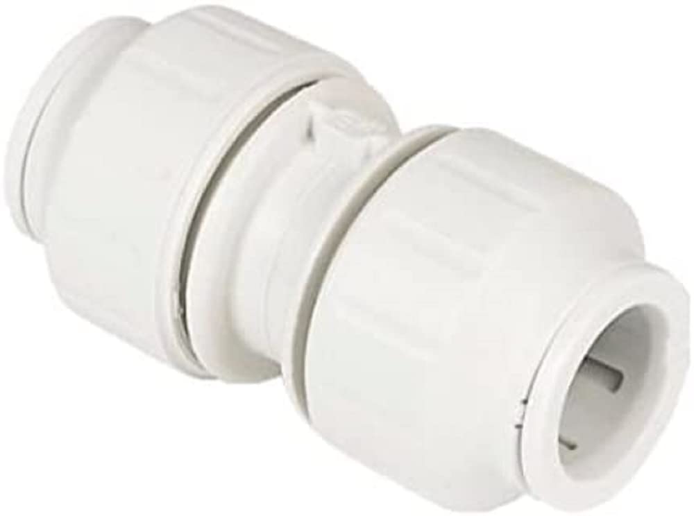 Merriway BH04161 Pushfit White Straight Connector 22mm -5 Pcs