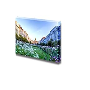 Beautiful Scenery Landscape Wenceslas Square in Prague in...