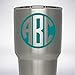 Your 2 or 3 Initials Circle Monogram Decal for YETI Rambler Tumbler 20 oz 30 oz Sticker