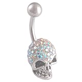 14 Gauge 1.6mm 3/8 10mm cute belly ring navel bar surgical steel unique button AWGI Body Piercing Jewelry