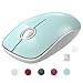 FD Wireless Mouse(Battery Included), V8 2.4G Slim Silent Travel Cordless Mouse Optical Mice with Nano Receiver for Laptop Computer PC MacBook Chromebook and Notebook (Mint Green) primary