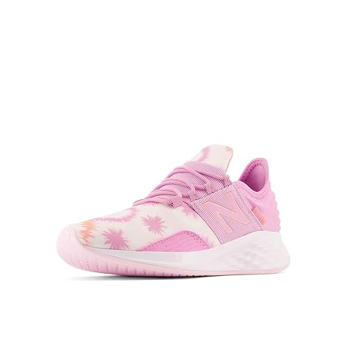 New Balance Kid's Fresh Foam Roav V1 Lace-up Running Shoe Running Shoe, Raspberry/Grapefruit, 5 Big Kid