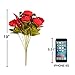 Ogrmar Vintage Artificial Peony Silk Flowers Bouquet for Decoration (Red x2)