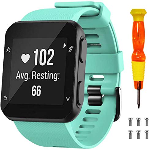 NotoCity for Garmin Forerunner 35 Strap/Garmin Approach S10 Strap Soft Silicone Replacement Watch Band Forerunner 35/Approach S10 Golf Watch(MINT GREEN)