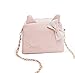 Women Bag,New Design Fashion Girls Cute PU Leather Cat Messenger Tote Shoulder Bag (Pink)