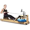 Gululu Water Rowing Machine voor thuisgebruik, Waterbestendigheid Ash Hout Rij Machine met LCD Monitor & Brede Zitkussen…