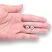 UHIBROS 316L Surgical Stainless Steel Stud earrings Round Ball Diamond Ear Stub