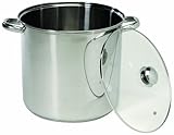ExcelSteel 549 Stainless Steel Stockpot with Encapsulated Base, 12-Quart