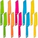 JOVITEC 10 Pieces Kid Knife Plastic Kids Safe Knives for Real Cooking, Nylon Children Toddler Cooking Kitchen Set Bulk for Bread, Lettuce and Salad