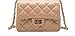 ILISHOP Women's Fashion Handbag Quilting Chain Cross Ladies Shoulder Bag Korean Style Quilted Cross-body Bags For Teens Hot Sale (Apricot)