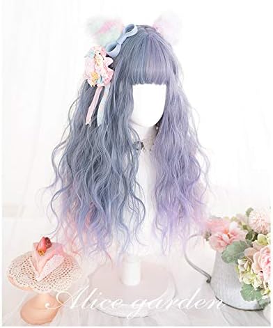 Amazon Co Jp 姫洋服 ウィッグ 巻き髪 姫カット 可愛い マリンブルー 小顔 原宿系 日常 耐熱 ホビー