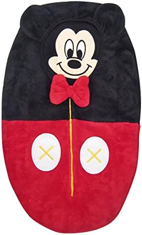 Amazon なりきり おくるみ アフガン 寝袋タイプ ふわふわフリース ミッキーマウス ディズニー ベビー用品 おくるみ ベビー マタニティ 通販