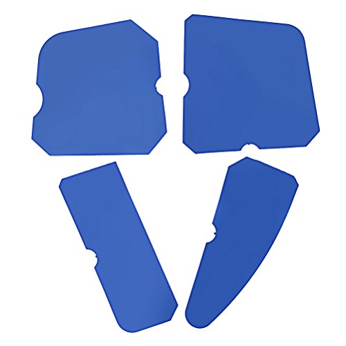 Color Scissor 8 Pieces Caulking Tool Kit Sealant Finishing Tools for Bathroom Kitchen and Floor Sealing, Blue