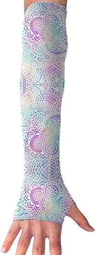 Suining Unisex Colored Floral Sunscreen Outdoor Athletic Arm Warmer Long Sleeves Glove