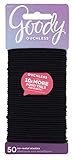 Goody Ouchless No Metal Elastics, Large, Thin Black, 2 mm, 50 Count