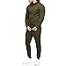 Sumen Men Zipper Patchwork Hoodie Pants Sets Tracksuit Jogging Sweatsuit Activewear