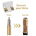 SUNIY Bike Presta Valve Adapter Adaptor Bicycle Tire Valve Converter Copper Valve for Road Bike Pump Accessories Cycling Tire Tools 4 Pcs+4Pcs Presta Valve Cap+4Pcs Schrader Valve Cap