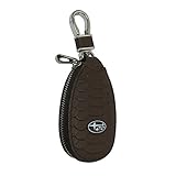 New 1pcs Brown Leather Eye Drop Shape Car Key