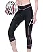 4ucycling Women's ¾ Cycling Tight Pants , Black & Pink Line, L