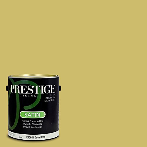 Prestige Paints Exterior Paint and Primer In One, 1-Gallon, Satin, Comparable Match of Valspar Greek Tapenade